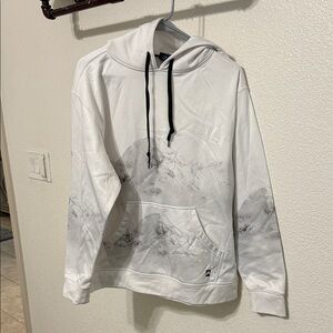 White Mountain Print Men's Hoodie